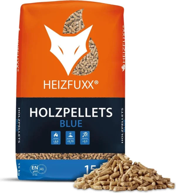 Heizfuxx Holzpellets Blue 15kg x 20 Sack 300kg Palette